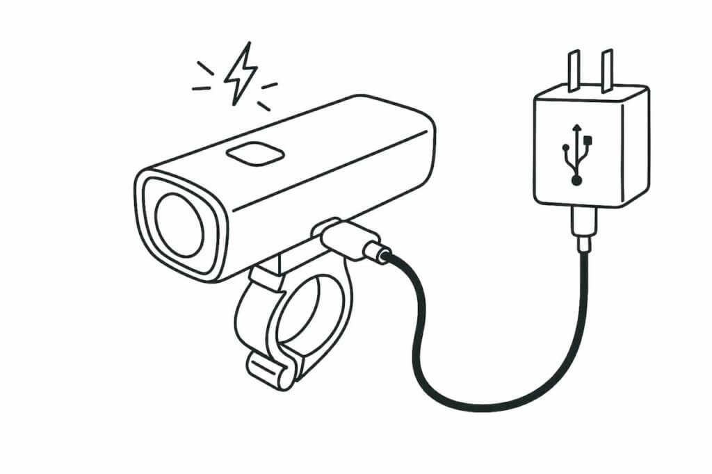 USB充電式ライトの充電手順と注意点